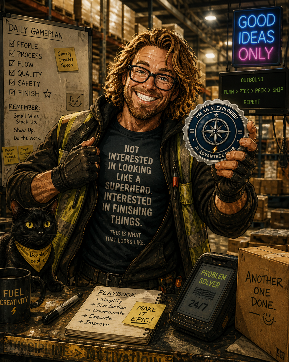 Cartoon portrait of Jim Leyshon